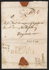 Sale 1289, Lot 501, Colonial Florida, Free Franks and Autographs