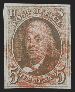 Sale 1290, Lot 1047, 1847 Issue and Reproduction (Scott 1-4)