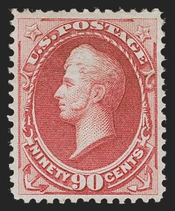 Sale 1290, Lot 1262, 1870-93 Bank Note Issues (Scott 134-218), 90c Rose Carmine (166) Sale 1290, Lot 1262, 1870-93 Bank Note Issues (Scott 134-218)