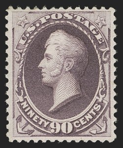 Sale 1290, Lot 1272, 1870-93 Bank Note Issues (Scott 134-218), 90c Purple (218) Sale 1290, Lot 1272, 1870-93 Bank Note Issues (Scott 134-218)