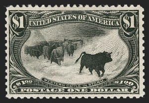 Sale 1290, Lot 1321, 1898 Trans-Mississippi Issue (Scott 285-293), $1.00 Black, Trans-Mississippi (292) Sale 1290, Lot 1321, 1898 Trans-Mississippi Issue (Scott 285-293)
