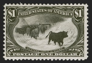 Sale 1290, Lot 1327, 1898 Trans-Mississippi Issue (Scott 285-293), $1.00 Black, Trans-Mississippi (292) Sale 1290, Lot 1327, 1898 Trans-Mississippi Issue (Scott 285-293)