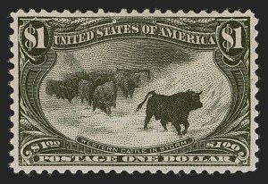 Sale 1290, Lot 1332, 1898 Trans-Mississippi Issue (Scott 285-293), $1.00 Black, Trans-Mississippi (292) Sale 1290, Lot 1332, 1898 Trans-Mississippi Issue (Scott 285-293)