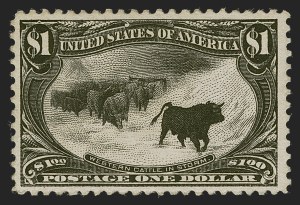 Sale 1290, Lot 1333, 1898 Trans-Mississippi Issue (Scott 285-293), $1.00 Black, Trans-Mississippi (292) Sale 1290, Lot 1333, 1898 Trans-Mississippi Issue (Scott 285-293)