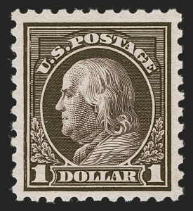 Sale 1290, Lot 1480, 1916-20 Issues (Scott 462-550), $1.00 Violet Black (478) Sale 1290, Lot 1480, 1916-20 Issues (Scott 462-550)