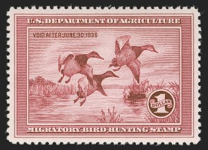 Sale 1290, Lot 1759, Hunting Permits, the "Lifemates" #1 P.S.E. Set Registry