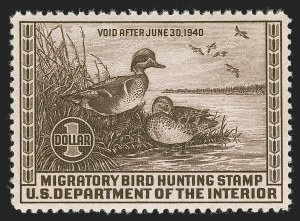 Sale 1290, Lot 1763, Hunting Permits, the "Lifemates" #1 P.S.E. Set Registry
