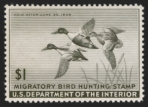 Sale Number 1290, Lot Number 1769, Hunting Permits, the "Lifemates" #1 P.S.E. Set Registry Sale Number 1290, Lot Number 1769, Hunting Permits, the "Lifemates" #1 P.S.E. Set Registry