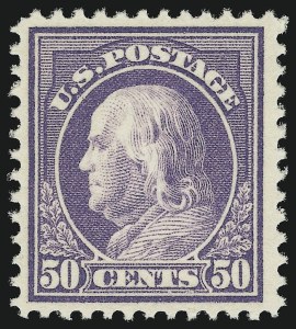 Sale 905, Lot 2557, Washington-Franklin Issues (Scott 405 to 423), 50c Violet (421) Sale 905, Lot 2557, Washington-Franklin Issues (Scott 405 to 423)