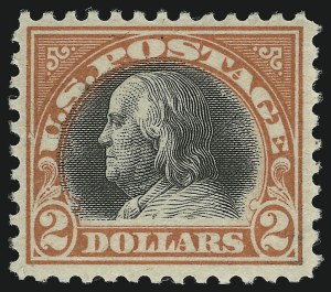Sale 905, Lot 2727, 1918-20 Issue (Scott 523 to 550), $2.00 Orange Red & Black (523) Sale 905, Lot 2727, 1918-20 Issue (Scott 523 to 550)