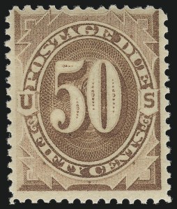 Sale 914, Lot 2027, Postage Due, 50c Brown (J7) Sale 914, Lot 2027, Postage Due
