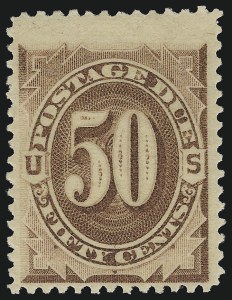 Sale 914, Lot 2028, Postage Due, 50c Brown (J7) Sale 914, Lot 2028, Postage Due
