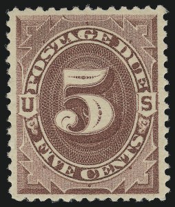 Sale 914, Lot 2035, Postage Due, 5c Red Brown (J18) Sale 914, Lot 2035, Postage Due
