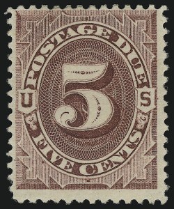 Sale 914, Lot 2038, Postage Due, 5c Red Brown (J18) Sale 914, Lot 2038, Postage Due