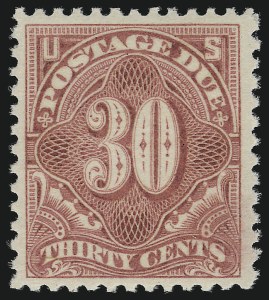 Sale 914, Lot 2085, Postage Due, 30c Pale Rose (J36b) Sale 914, Lot 2085, Postage Due