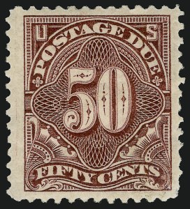 Sale 914, Lot 2087, Postage Due, 50c Deep Claret (J37) Sale 914, Lot 2087, Postage Due