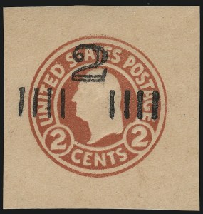 Sale 914, Lot 2933, Postal Stationery, 2c on 2c Carmine on Oriental Buff (U456) Sale 914, Lot 2933, Postal Stationery