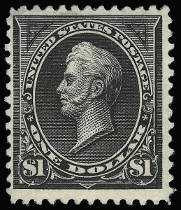 Sale 923, Lot 2532, 1894-98 Bureau Issues (Scott 246 thru 263), $1.00 Black, Ty. II (261A) Sale 923, Lot 2532, 1894-98 Bureau Issues (Scott 246 thru 263)