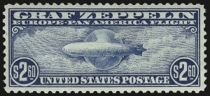 Sale 938, Lot 1826, Air Post, $2.60 Graf Zeppelin (C15) Sale 938, Lot 1826, Air Post