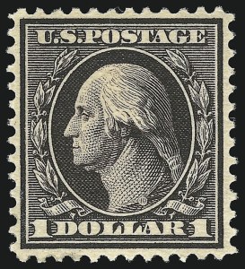 Sale 946, Lot 912, 1908-10 Washington-Franklin Issues (Scott 331-356), $1.00 Violet Brown (342) Sale 946, Lot 912, 1908-10 Washington-Franklin Issues (Scott 331-356)