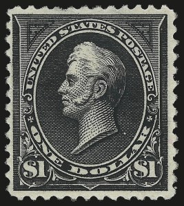 Sale 976, Lot 1746, 1894 Unwatermarked Bureau Issue (Scott 246-263), $1.00 Black (261) Sale 976, Lot 1746, 1894 Unwatermarked Bureau Issue (Scott 246-263)