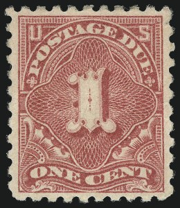 Sale 976, Lot 2295, Postage Due (J), 1c Rose (J59) Sale 976, Lot 2295, Postage Due (J)