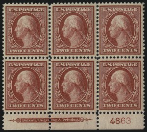 Sale 982, Lot 5747, 1909 Bluish Paper Issue (Scott 357-366), 2c Carmine, Bluish (358) Sale 982, Lot 5747, 1909 Bluish Paper Issue (Scott 357-366)