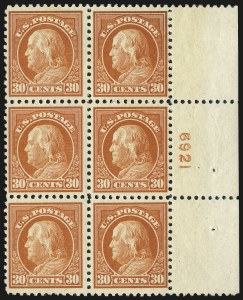 Sale 982, Lot 5907, 1917-19 Issues (Scott 481-524), 30c Orange Red (516) Sale 982, Lot 5907, 1917-19 Issues (Scott 481-524)