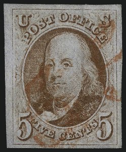 Sale Number 997, Lot Number 5066, 5c 1847 Issue (Scott 1 and shades) Sale Number 997, Lot Number 5066, 5c 1847 Issue (Scott 1 and shades)