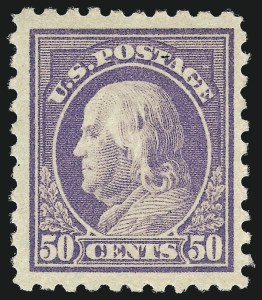 Sale 997, Lot 5993, 1913-15 Washington-Franklin Issues (Scott 424-460), 50c Violet (440) Sale 997, Lot 5993, 1913-15 Washington-Franklin Issues (Scott 424-460)