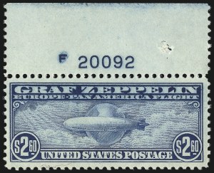 Sale 997, Lot 6187, Air Post Graf Zeppelin Issue (Scott C13-C15), $2.60 Graf Zeppelin (C15) Sale 997, Lot 6187, Air Post Graf Zeppelin Issue (Scott C13-C15)