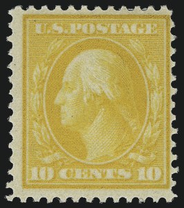 Sale 1007, Lot 2669, 1909 Bluish Paper Issue (Scott 357-366), 10c Yellow, Bluish (364) Sale 1007, Lot 2669, 1909 Bluish Paper Issue (Scott 357-366)