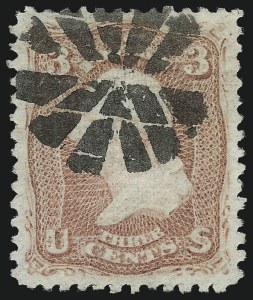 Sale Number 1010, Lot Number 47, 1867-68 Grilled Issue Sale Number 1010, Lot Number 47, 1867-68 Grilled Issue
