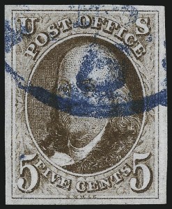 Sale Number 1014, Lot Number 1011, 5c-10c 1847 Issue (Scott 1-2) Sale Number 1014, Lot Number 1011, 5c-10c 1847 Issue (Scott 1-2)