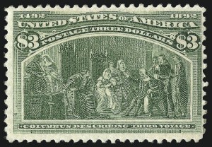 Sale 1014, Lot 1550, $1.00-$3.00 1893 Columbian Issue (Scott 241-243), $3.00 Columbian (243) Sale 1014, Lot 1550, $1.00-$3.00 1893 Columbian Issue (Scott 241-243)