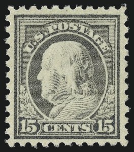 Sale 1017, Lot 832, 1916-21 Issues (Scott 467-550), 15c Gray (475) Sale 1017, Lot 832, 1916-21 Issues (Scott 467-550)
