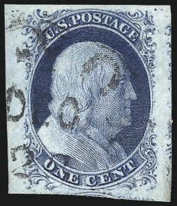 Sale Number 1019, Lot Number 338, 1c 1851-56 Issue (Scott 7-9) Sale Number 1019, Lot Number 338, 1c 1851-56 Issue (Scott 7-9)