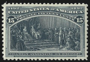 Sale Number 1037, Lot Number 1830, 1893 Columbian Issue, 1c thru 30c (Scott 230-239) Sale Number 1037, Lot Number 1830, 1893 Columbian Issue, 1c thru 30c (Scott 230-239)