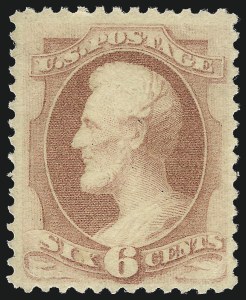Sale 1061, Lot 3621, 1879-88 American Bank Note Co. Issue (Scott 182-218), 6c Pink (186) Sale 1061, Lot 3621, 1879-88 American Bank Note Co. Issue (Scott 182-218)