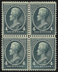 Sale 1061, Lot 3638, 1879-88 American Bank Note Co. Issue (Scott 182-218), 4c Blue Green (211) Sale 1061, Lot 3638, 1879-88 American Bank Note Co. Issue (Scott 182-218)