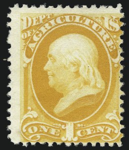 Sale 1067, Lot 1725, Officials, Newspapers, Parcel Post (Scott O, PR, Q), 1c Agriculture, Soft Paper (O94) Sale 1067, Lot 1725, Officials, Newspapers, Parcel Post (Scott O, PR, Q)