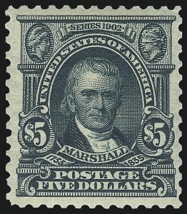 Sale 1090, Lot 1434, 1902-08, 1904 Louisiana Purchase Issues (Scott 300-327), $5.00 Dark Green (313) Sale 1090, Lot 1434, 1902-08, 1904 Louisiana Purchase Issues (Scott 300-327)