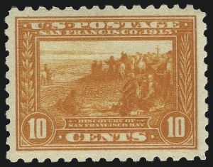 Sale 1090, Lot 1496, 1913-15 Panama-Pacific Issue (Scott 397-404), 10c Panama-Pacific, Perf 10 (404) Sale 1090, Lot 1496, 1913-15 Panama-Pacific Issue (Scott 397-404)