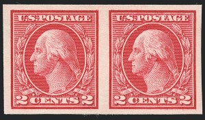 Sale 1133, Lot 431, 1902 Issue thru Washington-Franklin Issues (Scott 300-534B), 2c Carmine, Ty. I, Imperforate Coil (459) Sale 1133, Lot 431, 1902 Issue thru Washington-Franklin Issues (Scott 300-534B)