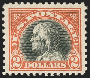 Sale 1145, Lot 478, Washington-Franklin and Later Issues, $2.00 Orange Red & Black (523) Sale 1145, Lot 478, Washington-Franklin and Later Issues