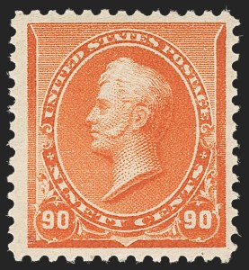 Sale 1192, Lot 295, 1890-93 Issue (Scott 219-229), 90c Orange (229) Sale 1192, Lot 295, 1890-93 Issue (Scott 219-229)