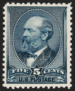 Sale 1209, Lot 1173, 1870-88 Bank Note Issues (Scott 134-218), 5c Indigo (216) Sale 1209, Lot 1173, 1870-88 Bank Note Issues (Scott 134-218)