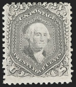 Sale 1230, Lot 1804, 1867-68 Grilled Issue and 1875 Re-Issue (Scott 79-111), 24c Gray Lilac, F. Grill (99) Sale 1230, Lot 1804, 1867-68 Grilled Issue and 1875 Re-Issue (Scott 79-111)