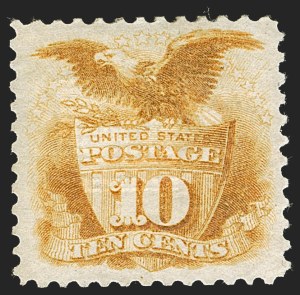 Sale 1247, Lot 212, 1869 Pictorial Issue (Scott 112-122), 10c Yellow (116) Sale 1247, Lot 212, 1869 Pictorial Issue (Scott 112-122)