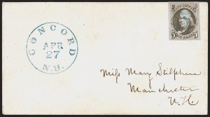 Sale 1284, Lot 533, 1847 10-cent: Bsects, 10c Black, Diagonal Half Used as 5c (2a) Sale 1284, Lot 533, 1847 10-cent: Bsects